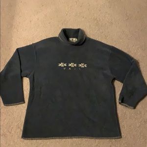 Fleece mock-neck sweater